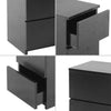 2 Drawers Bedside TableCabinet Nightstand ChestofDrawer Storage Bedroom Black UK