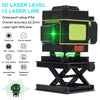 12 Line Laser Level Green Self Leveling 3D 360° Rotary Cross Measure Tool Kit UK