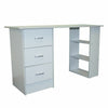 Computer Desk 3 Drawer PC Dressing Table Black White Beech Dark Walnut Redstone