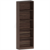 Cambridge 5 Tier Bookcase Extra Large Shelving Display Storage Furniture Walnut