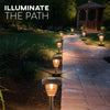 4Pack Solar Powered Garden Lights Outdoor Path Lanterns LED Stake Lamps Pathway