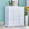 DIY Wardrobe Closet Storage Cube Cabinet Clothes Shelf 9 Cube Organiser Rack UK