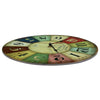 Chic Wooden Large Retro Paris Multicoloured Vintage Style Giant Wall Clock 30CM