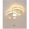 LED Golden Three-tone Light Ring Ceiling Light Personality Modern Hallway Aisle