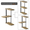 Rustic Wood Corner Shelf Home Display Storage Rack Wall Floating Shelf 3 Tier UK