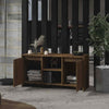 Brown TV Cabinet Modern Media Storage Cupboard Doors Small Sideboard Shelf Unit