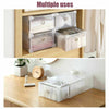 10x Clear Plastic Shoe Storage Boxes Drawer Stackable Foldable Durable Organiser