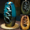 Mountain River Ceramic Backflow Insence Burner Waterfall Smoke Cone Holder Aroma