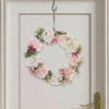 30cm Artificial Rose Flower Wreath Wedding Front Door Hanging Garland Ring Decor