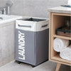 Folding Large Rolling Laundry Basket with Wheel Dirty Clothes Hamper Storage Bin