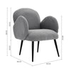 Padded Occasional Chair Lounge Living Room Accent Chair Armchair w/ Metal Legs