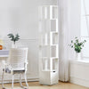 Rotatable Bookcase 6 Tier Storage Display Cube Bookshelf Wooden Shelving Unit