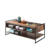 Abbey Coffee Table with 3 Drawers Rustic Industrial Oak Effect Living Room