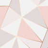 APEX GEOMETRIC WALLPAPER ROSE GOLD / PINK - FINE DECOR FD41993 METALLIC