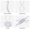 Elegant Spiral Table Lamp Bedside Bed USB Corded Led Light Night Light Reading