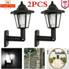 2X SUPER BRIGHT SOLAR POWERED DOOR FENCE WALL LIGHTS LED OUTDOOR GARDEN LIGHTING
