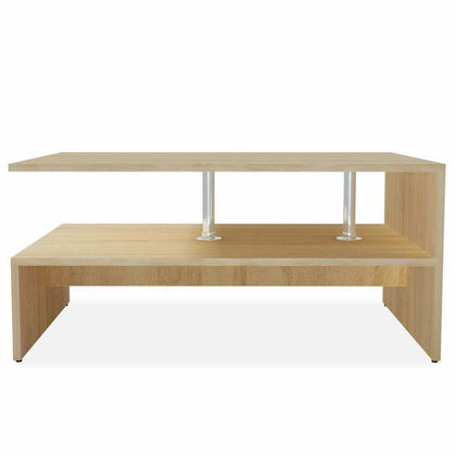 Wooden Coffee Table Desk Home Office Living Room Furniture Storage Shelves Shelf