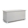 Ottoman Storage Chest Grey Toy Chest Bedding or Blanket Box Large Wooden