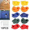 10X Rock Climbing Holds Wall Stones In/Outdoor Kids Playground With Fixing Set