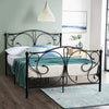 Metal Bed Frame With Crystals Black or White Bed Frame 4FT Double King Mattress
