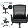 Black Office Mesh Chair Computer Desk Task Study Folding Adjustable Back Arms