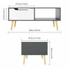 Modern Coffee Table with Drawer and Open Storage TV Stand Living Room Unit