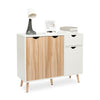 Modern Sideboard Cabinet Buffet w/3 Doors &1 Drawer Storage Cupboard Unit Wooden
