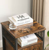 Vintage Industrial Side Table Bedroom Cabinet Storage Unit Rustic Style Metal