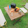 Portable Folding Table Roll Up Tabletop Outdoor Camping Picnic + Carrying Bag