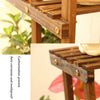 Outdoor 5 Tier Wooden Plant Stand Garden Flowerpot Shelf Bonsai Display Shelves