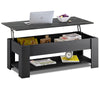 Adjustable Wooden Coffee Table With Storage Lift Top Up Drawer Shelf Living Room