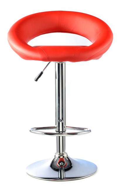 Stools Bar Stools Leather Seat Adjustable Red Pink Black White Lime Pack of Two