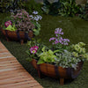 4PK Garden Barrel Flower Planter Pot Wooden Oak Effect Outdoor Decoration Home