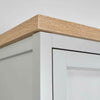Wardrobe Grey Oak 2 Door Two Tone Wooden Hanging Rail Storage Shelves Avon