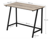 Small Computer Desk Vintage Industrial Furniture Rustic Grey Metal Writing Table