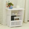Bedside Table Bedroom Nightstand Storage Cabinet Chest Side End Organizer White
