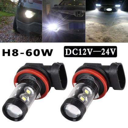 2pc H11 H8 Super White Bright SMD LED Sidelight Fog Daytime Light Bulbs DRL Lamp