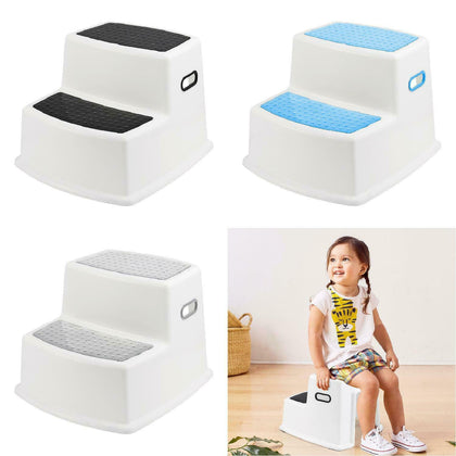 Kids Childrens Non Slip Dual Height Step Up Stool Toddlers Toilet Potty Training