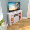 Modern TV Unit Cabinet Stand High Gloss Doors Matt Body with LED Lights Corner