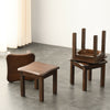 Small Wood Stool Square Footstool Change Shoe Bench Multi-function Step Stool