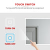 Illuminated LED Bathroom Mirror with Shaver Socket Demister Touch Sensor 600x800