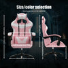 Pink Racing Gaming Chair Game Computer Office Leather Swivel Recliner Executive