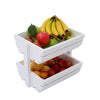 Wooden Vegetable Fruit Basket Stacking Container Slatted Veg Storage Rack Holder