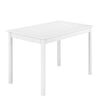 Modern Solid Wooden White Dining Table and 4 Chairs Set Home Kitchen Furniture