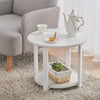 2 Tiers Coffee Table Sofa Side End Modern Tea Desk Storage Shelf for Living Room