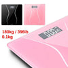 180KG Digital Body Weighing Scale Electronic Bathroom Weight Scales Black/Pink