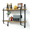 Large Rustic Industrial Pipe Wall Floating Shelf Wooden Storage Shelving Unit UK