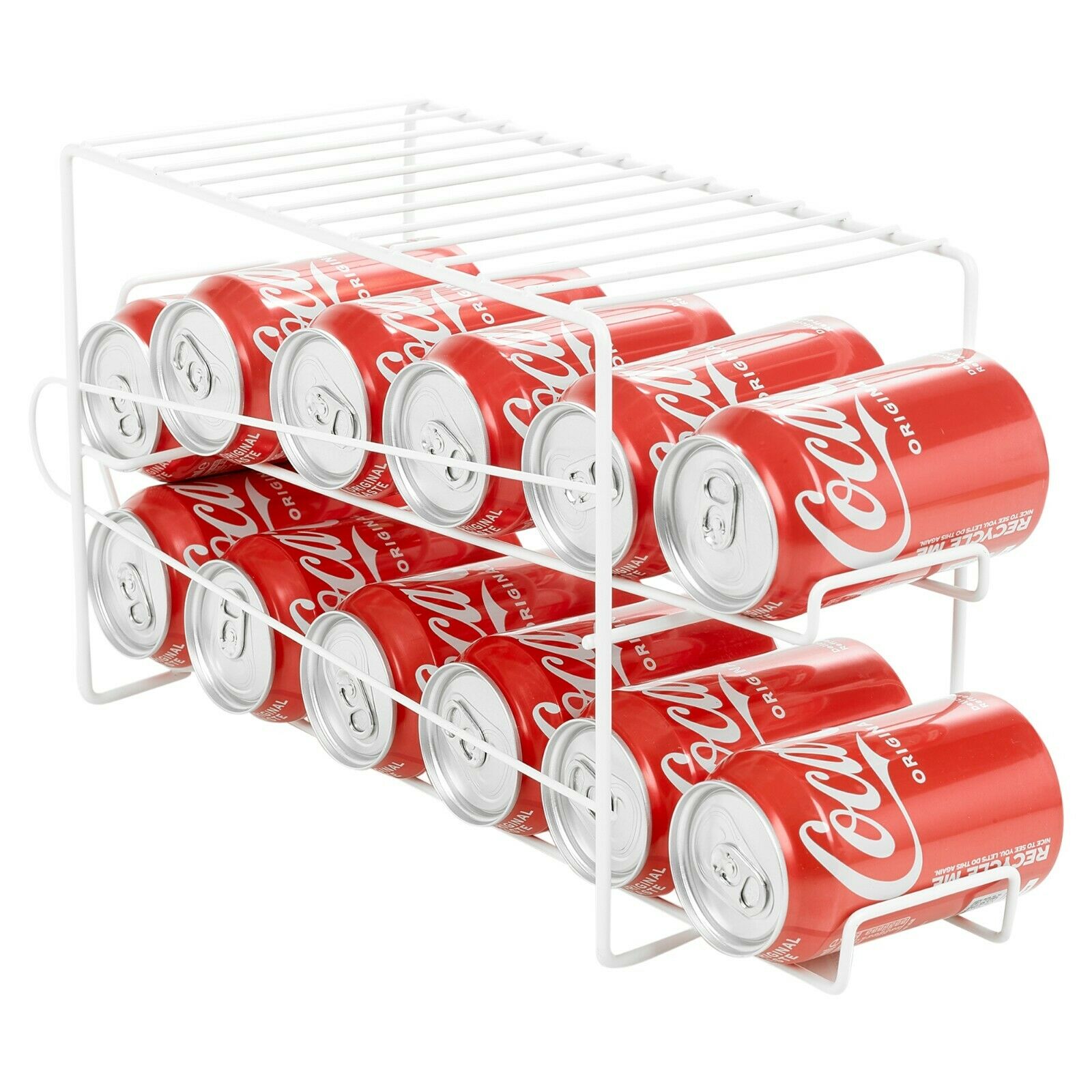thumbnail image 2 of FixtureDisplays Beverage Can Dispenser Rack - Metal Soda Storage Organizer For Fridge 2 of 6