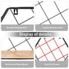 2x Hexagon Wall Shelf Unit Wooden & Black Metal Wall Mounted Decorative Shelving