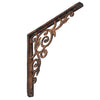 2X Vintage Wall Shelf Brackets Cast Iron Antique Pattern Bracket & Frame Screws